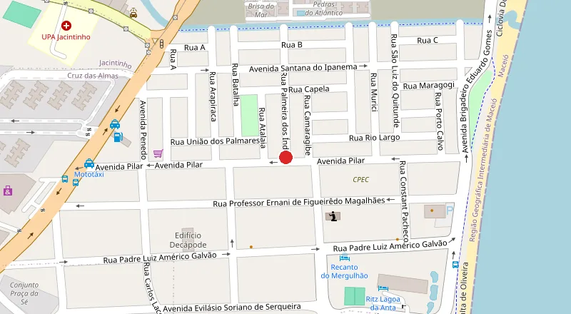 Mapa da localização