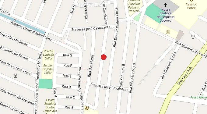 Mapa da localização
