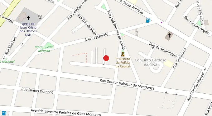 Mapa da localização